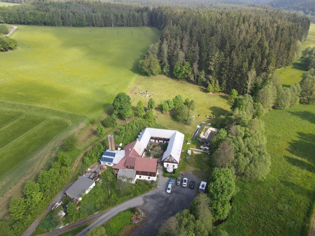 Pension Untere Rauner Muehle Bad Brambach Buitenkant foto