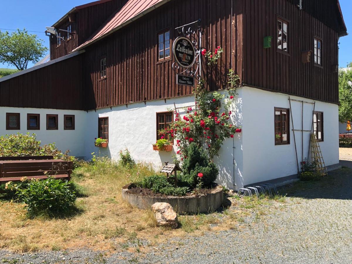 Pension Untere Rauner Muehle Bad Brambach Buitenkant foto